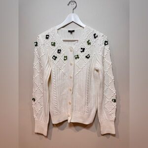 Mixed Stitch Cardigan - Merry Floral